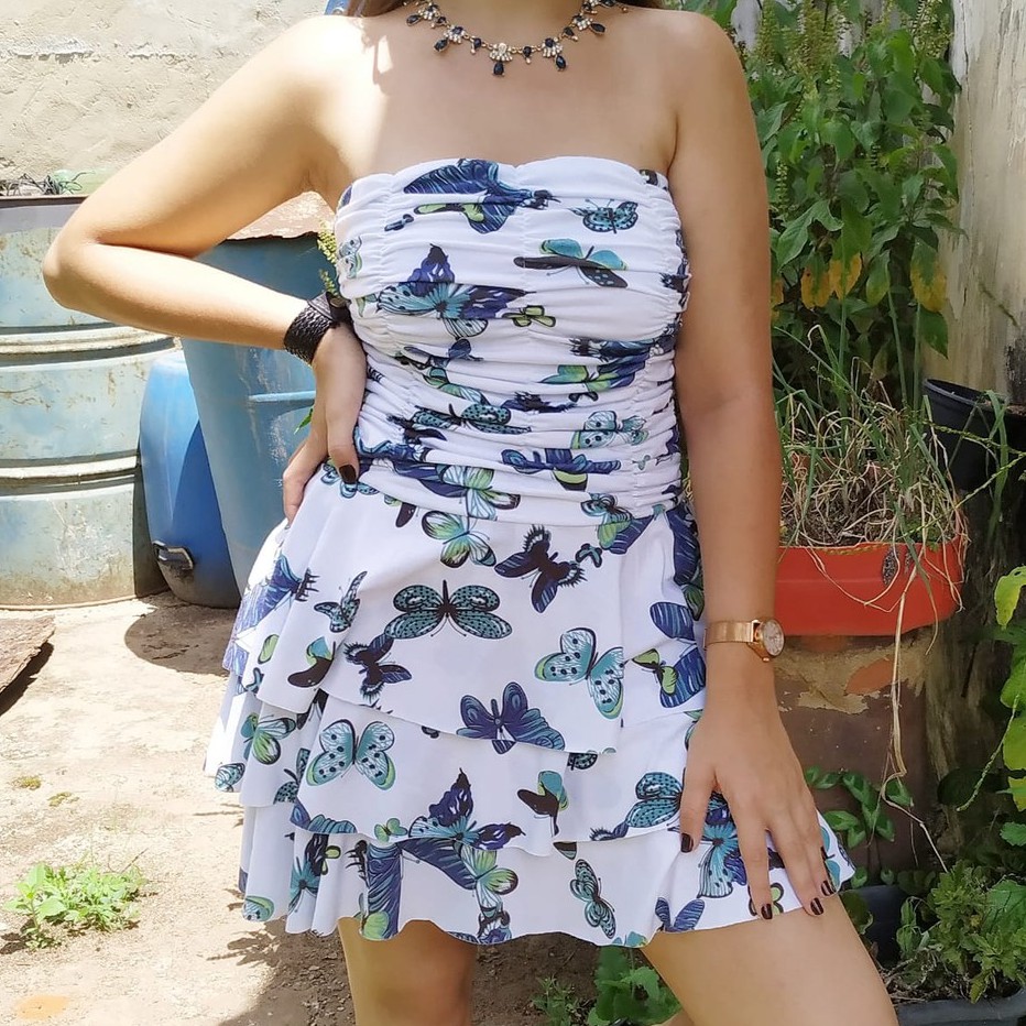 Vestido tomara store que caia estampado