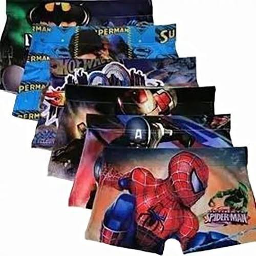 Kit 10 Cuecas Infantil Personagens Estampada Nos 2 Lados Tecido Premium