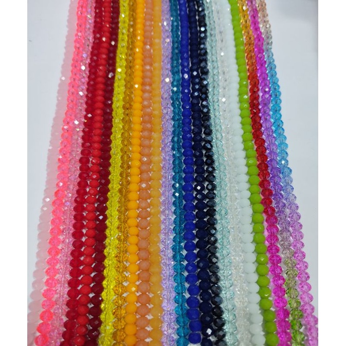 Fio de Cristal Achatado Chinês 8mm (Parte 1) - Kit com 5