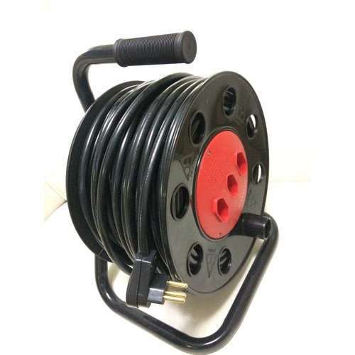 Extensão Carretel Profissional 50 Metros - 2 X 2,5mm - Brinde Grátis