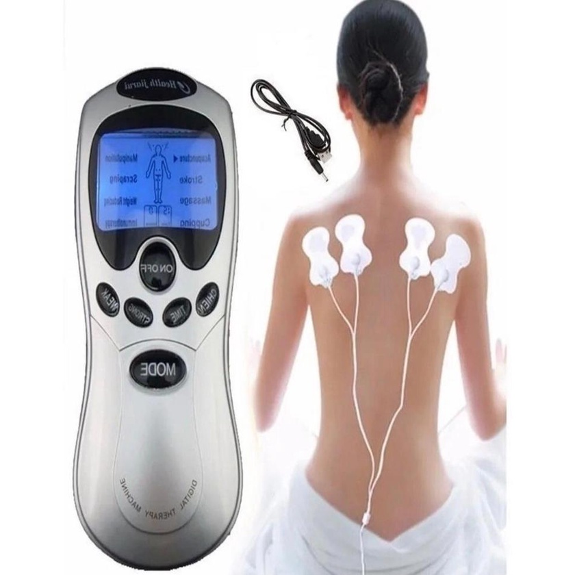 Aparelho Massageador Dor Muscular Choque Tens C/ 4 Eletrodos
