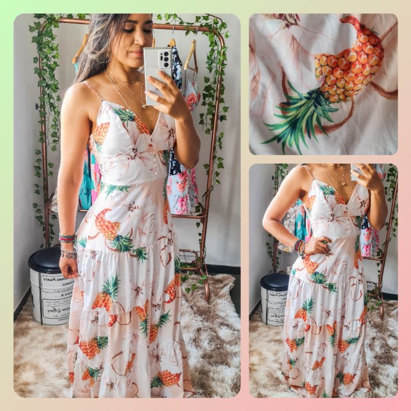 Vestido de madrinha hot sale florido