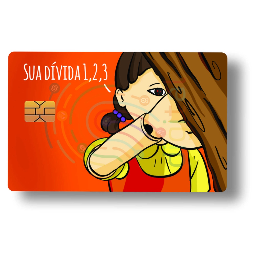 Skin Card Batatinha Frita 1,2,3 8,5x5,4cm Adesivo Vinílico 0,10 4x0 /  Impressão Digital Corte Contorno - GRÁFICA ONIXX