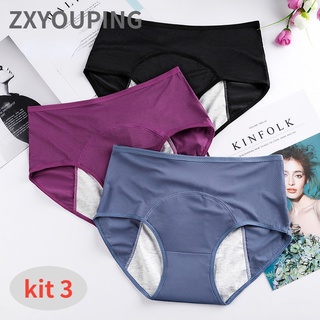 Calcinha menstrual para mulher à prova de vazamento cuecas de algodão  lingerie absorvência confortável fisiológico cueca