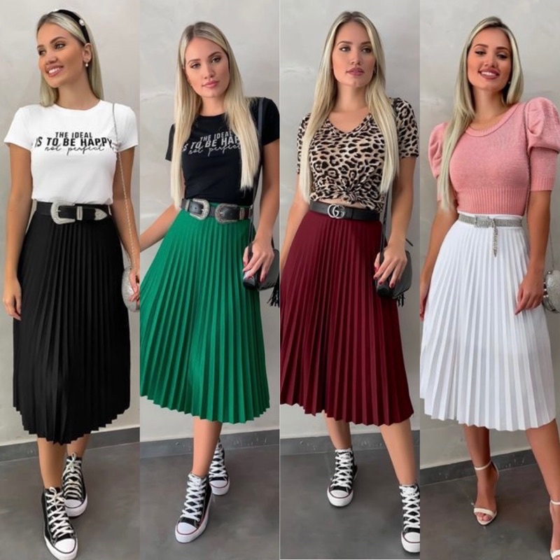 Moda Evangelica Como Usar TÃªnis Com Saia Saia Jeans Midi Com