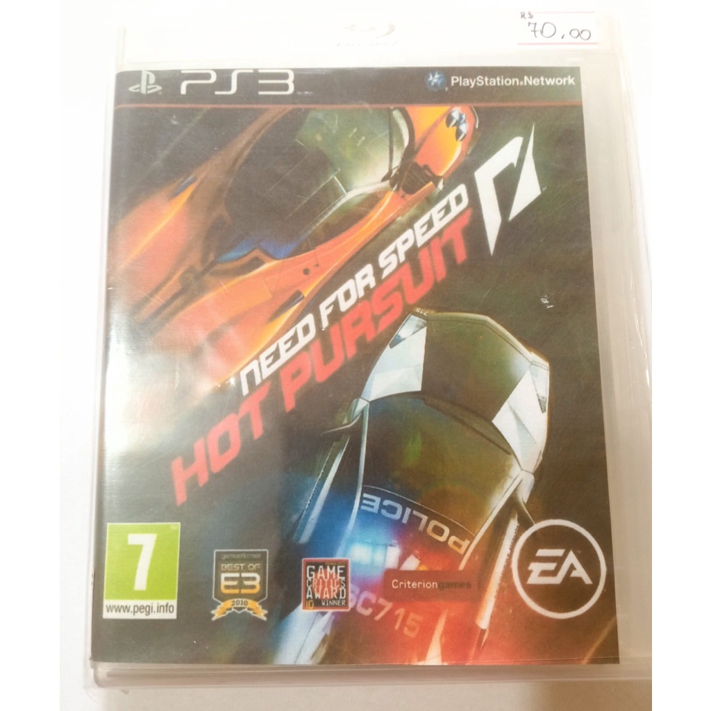 Need For Speed Hot Pursuit Ps3 (Seminovo) (Jogo Mídia Física