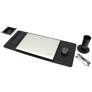 Desk Pad Feroz WF 90x30 cm e dois Organizadores de Cabo