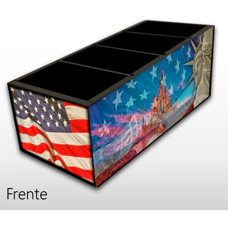 Estados Unidos Eua Usa America Porta Controle Madeira Mdf 4n