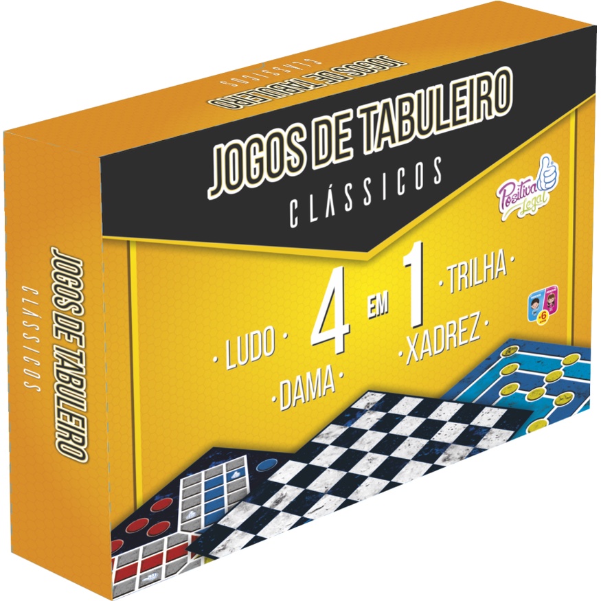 Kit Jogo 4 Em 1 Xadrez Dama 4 Em Linha Tabuleiro Diversão