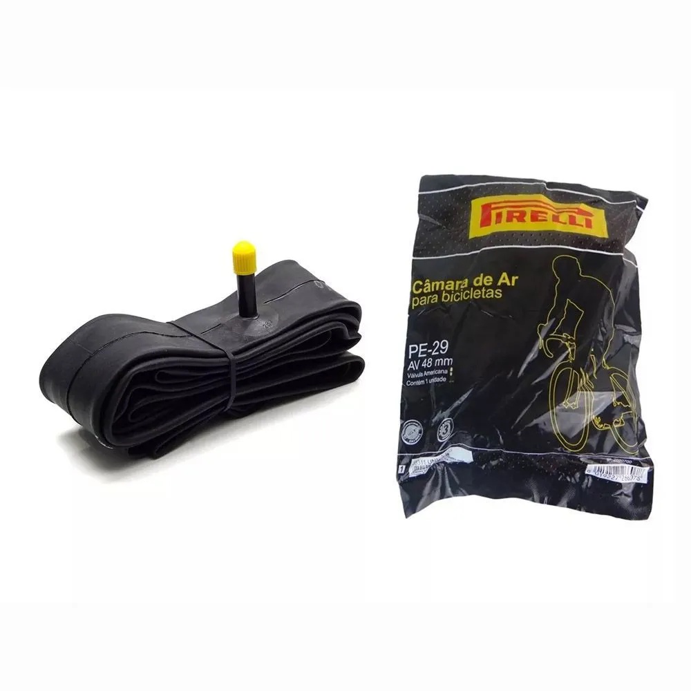Câmara De Ar Bicicleta Pirelli Aro 29 X 1.75/2.35 Bico Grosso Butyl 48mm