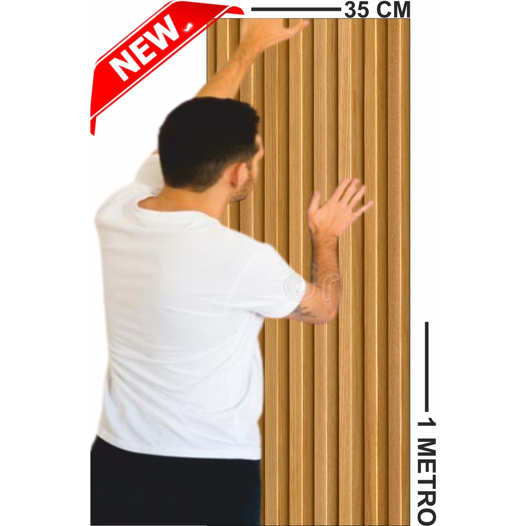 Papel de Parede Imita Ripa Adesiva Ripado Ripas Painel Lavavel Vinil ...