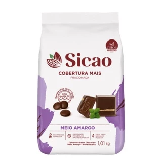 Chocolate Meio Amargo em Gotas Cobertura Fracionada 1,01 Kg Sicao