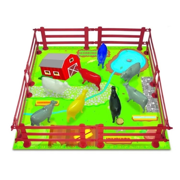 Brinquedo Infantil Kit Fazendinha Completa C Cerca Boi Shopee Brasil