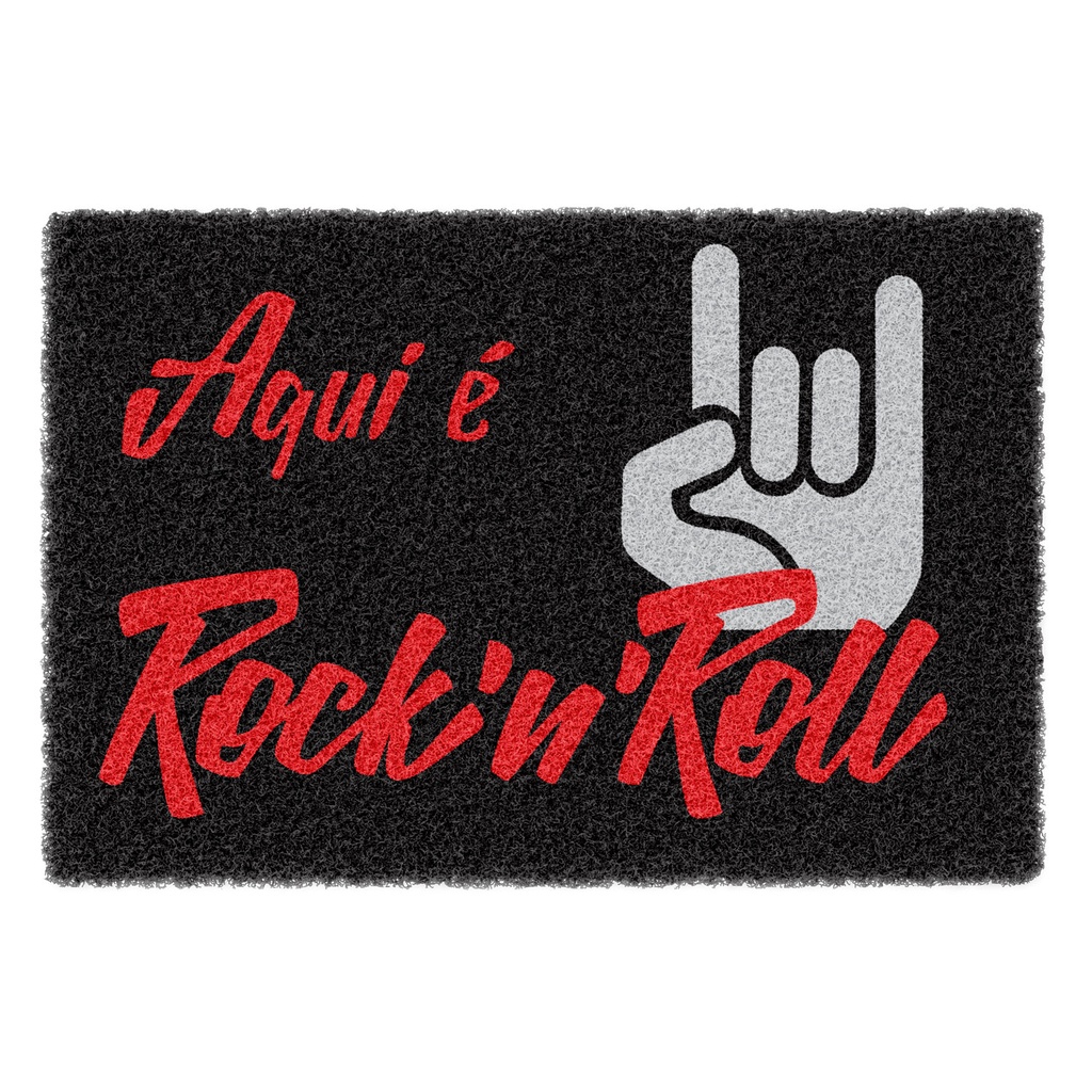 Tapete Capacho Divertido Aqui É Rock'n'roll Música Rock Porta Casa ...