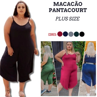 Macacão Feminino Plus Size Pantacourt Soltinho Preço Atacado