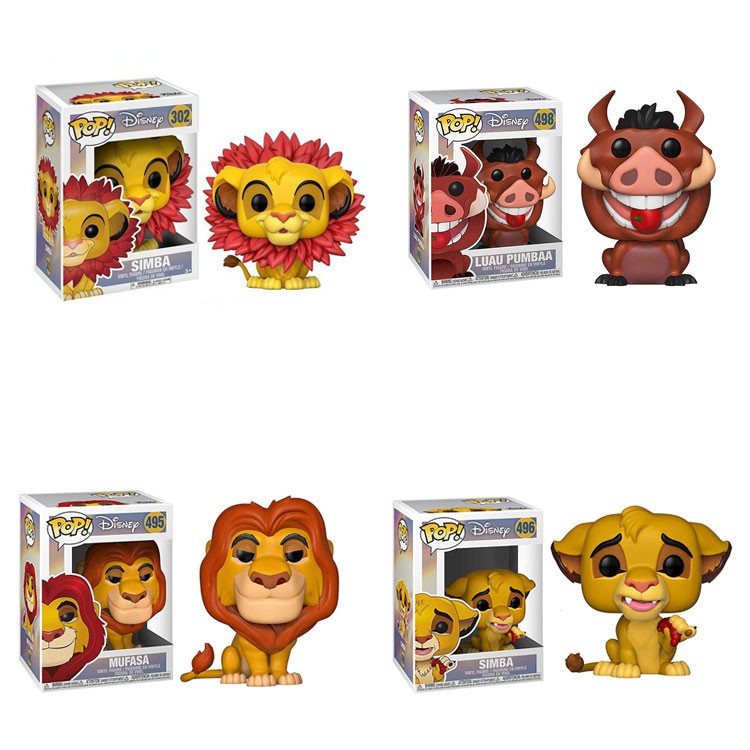 Funko Pop! (O Rei Leão) Simba Mufasa Pumbaa Vinil Action Figure Modelo Brinquedos Bonecas