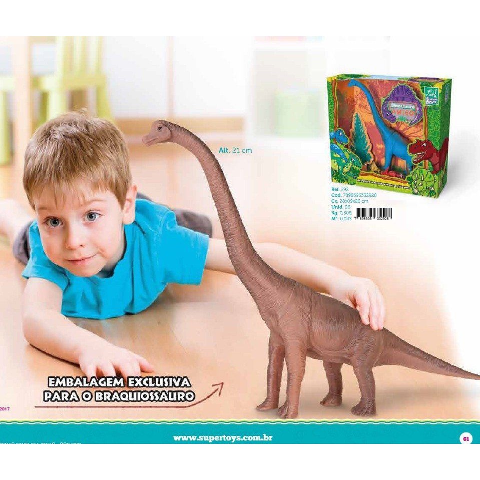 Dinossauro Amigo Braquiossauro 38,5cm Emite Som-Cotiplás