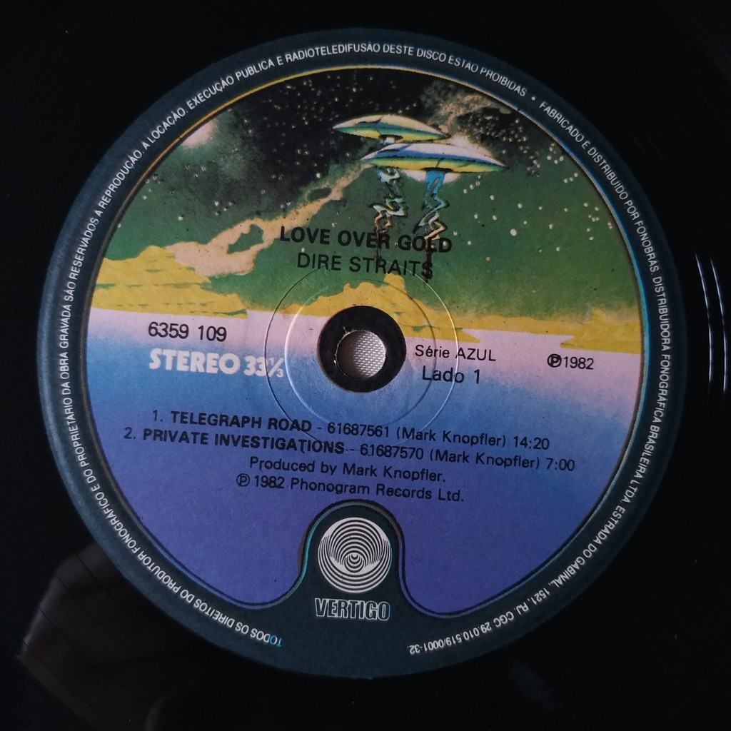DISCO DE VINIL LP - DIRE STRAITS – LOVE OVER GOLD (1982) | Shopee