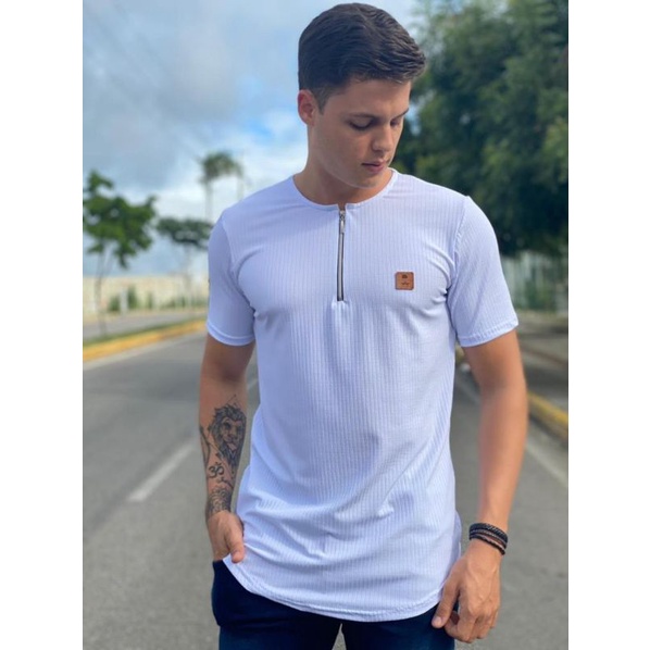 Camisetas Masculinas MANCOZY - Pack Hipster Longline Gola Redonda