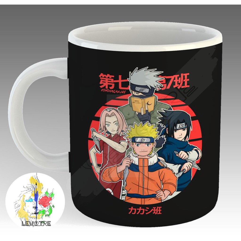 Caneca Personalizada Naruto Sakura Kakashi Sasuke Time 7 Equipe 7 Anime  desenho