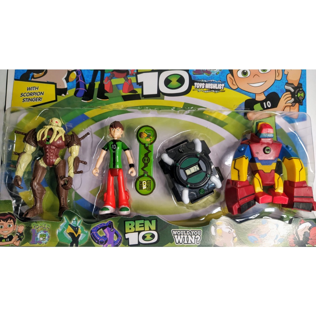 Brinquedo 3 Bonecos Ben 10 + Relógio | Shopee Brasil