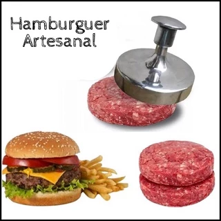Modelador De Hamburguer Molde Forma Prensa Hambúrguer Artesanal Aro 12 e 15 Cm Profissional Alumínio