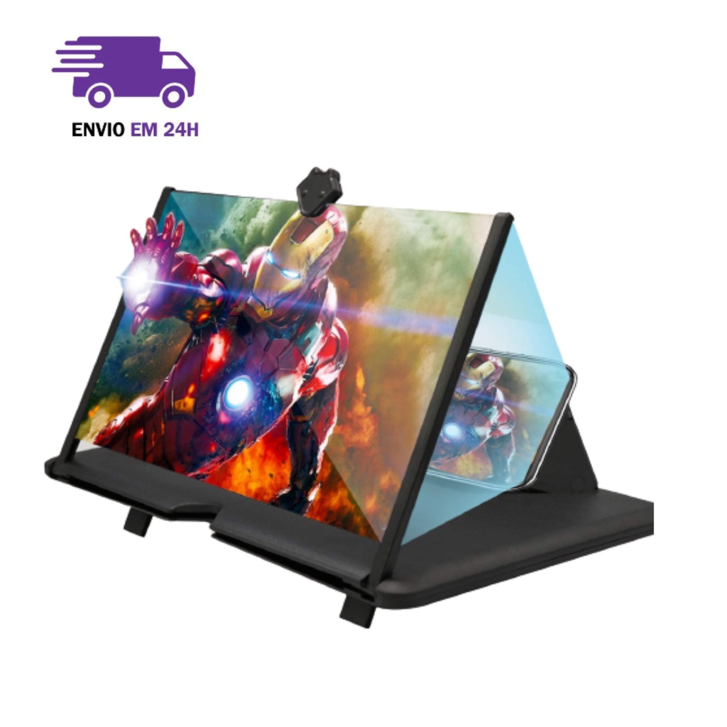 Tela Maior Para Celular Lupa 3d Amplificadora 14 Polegadas