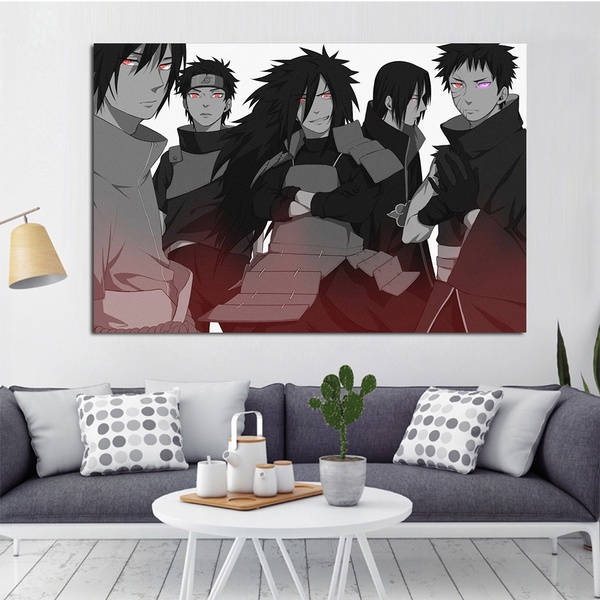 Kit 10 Quadros Decorativo Anime Naruto Sasuke kakashi 20x30