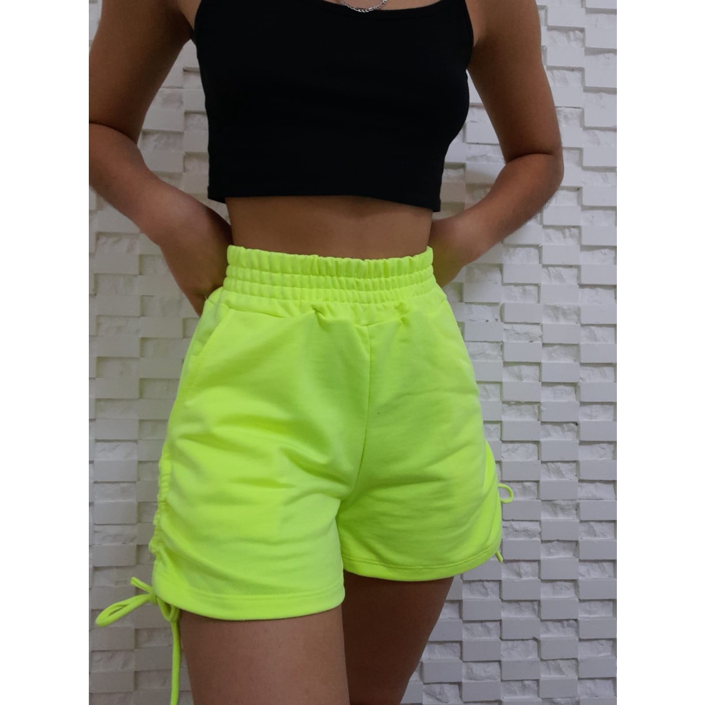 Short Feminino Moletinho Elástico Lilás