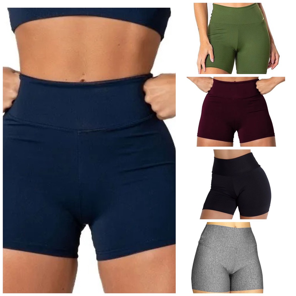 Kit 2 Short Academia Bermuda Grossa Feminina Legging K2b