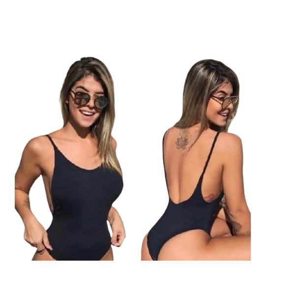 Body Bori Feminino Costa Nua Maiô Moda Praia Suplex com Bojo