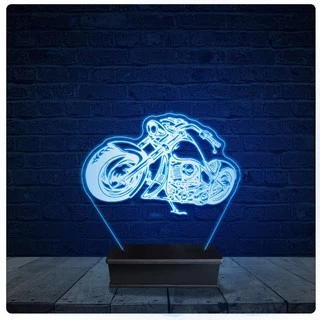 Luminária Led Acrilico Abajur - Moto Custom Presente 10