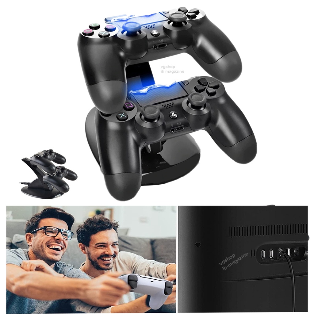 Vertical Charging Stand Dock For PS4 & Dualshock 4 Controllers – Black, KJHPS4-02