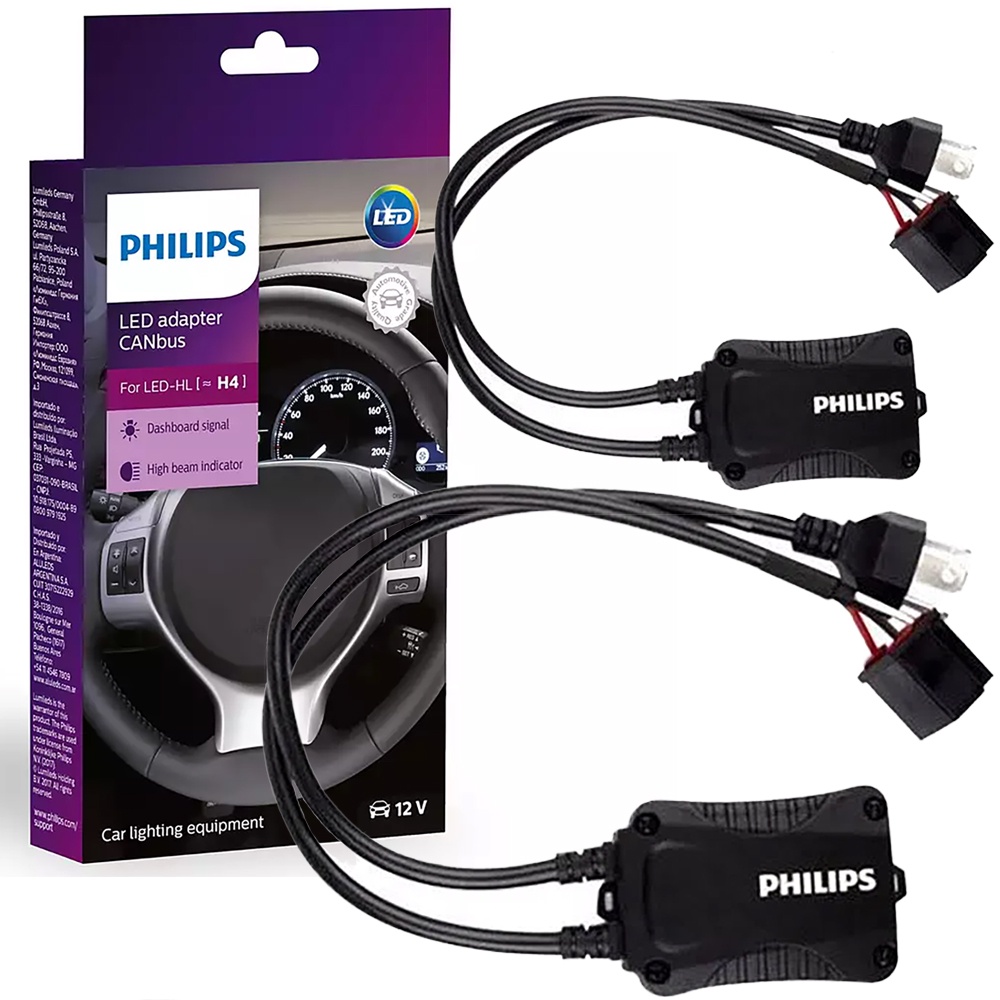 Canceller Adaptador Canbus Philips Lâmpada Led H4 Par | Shopee Brasil
