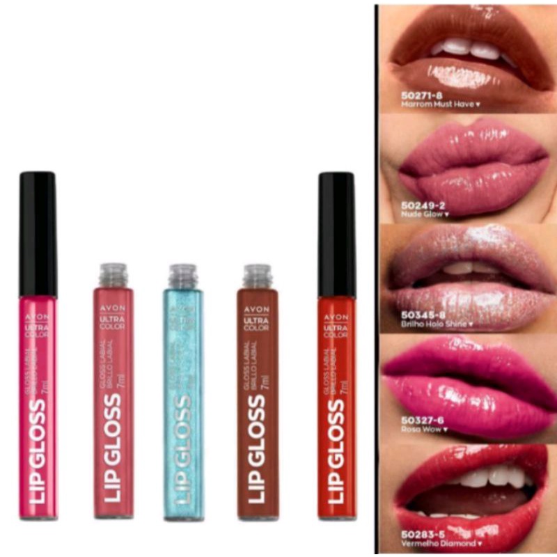 Batom Líquido Avon Lip Gloss 7ml - Brilho Holo Shine em Promoção