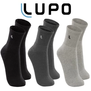 Kit Com 3 Pares Cano Médio Meias Lupo Original Algodão Unissex
