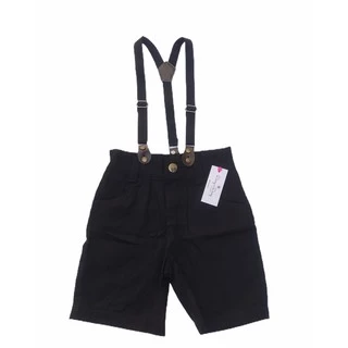 Bermuda com Ajuste Masculina Brim com Suspensório