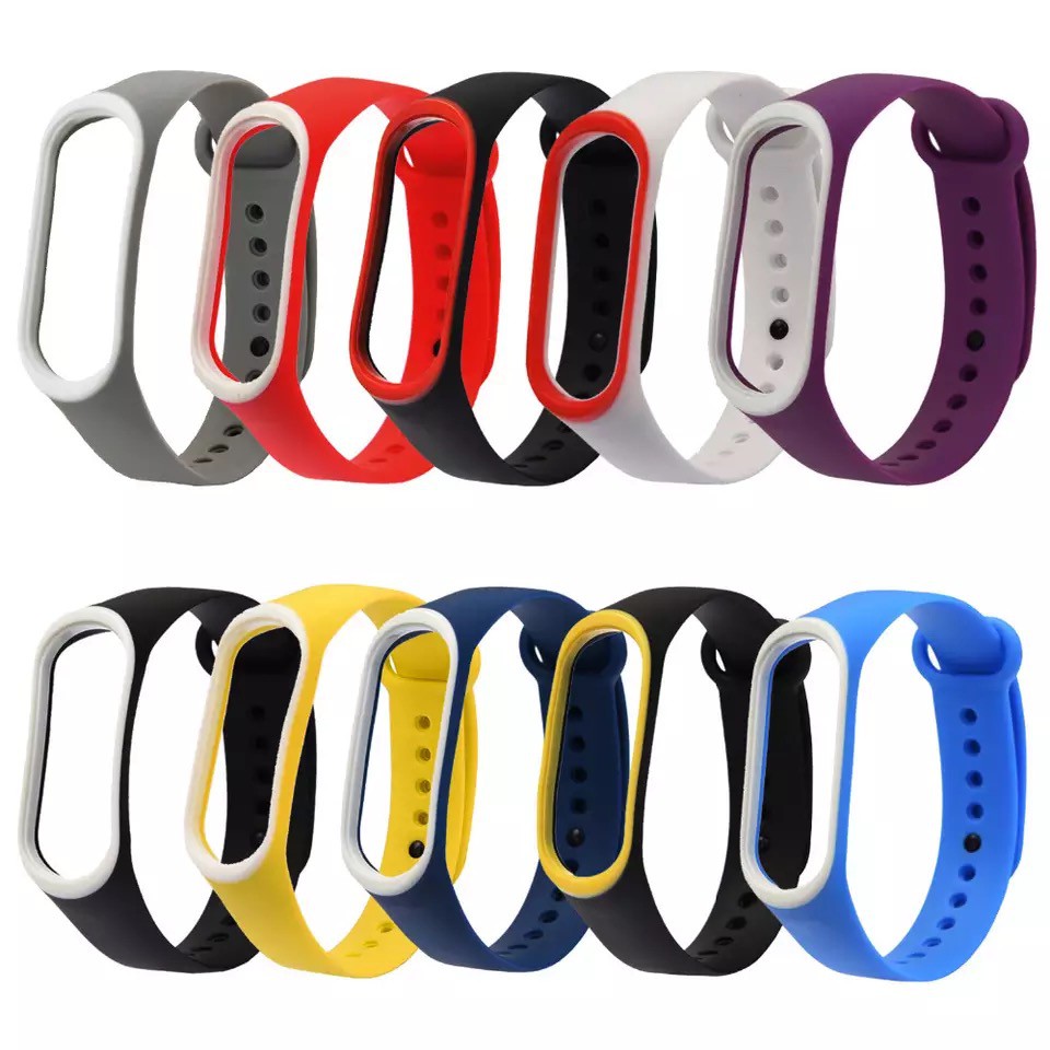 Pulseira Strap de Silicone Colorida Para Xiaomi Mi Band 3 e 4