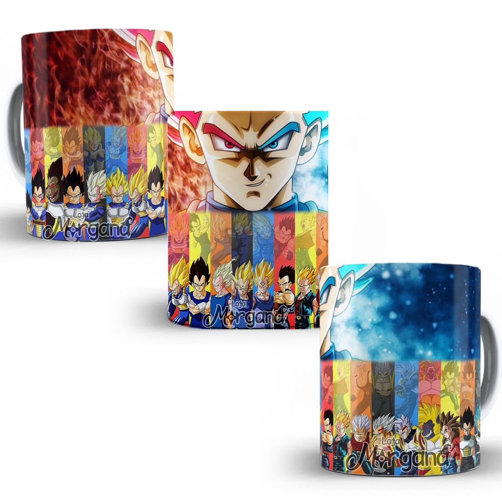 Caneca Dragon Ball Super Goku/vegeta Desenho Fases Evolução