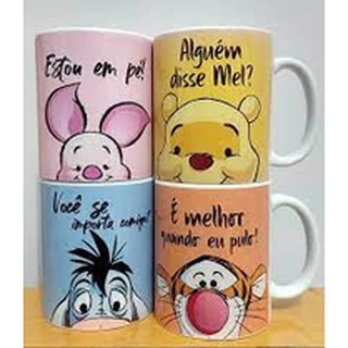 kit Caneca Personalizada Turma Ursinho Pooh