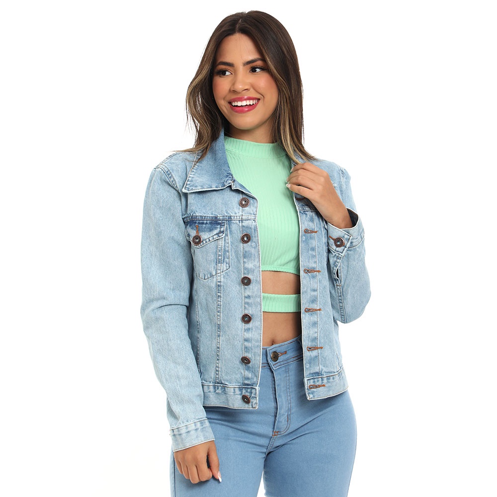 Jaqueta Jeans Feminina Tradicional Bamborra - em Promoção na Shopee Brasil  2024