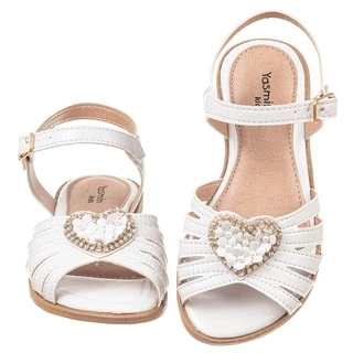 Sandalia Rasteira Infantil Feminina Menina Festa Batizado Bebe Moda Sapato Casamento Coraçao 10