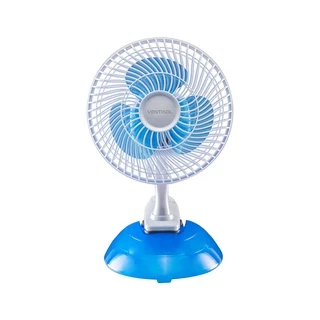 Mini Ventilador 20cm Portátil 3 Pás Branco Base Clipe Ventisol