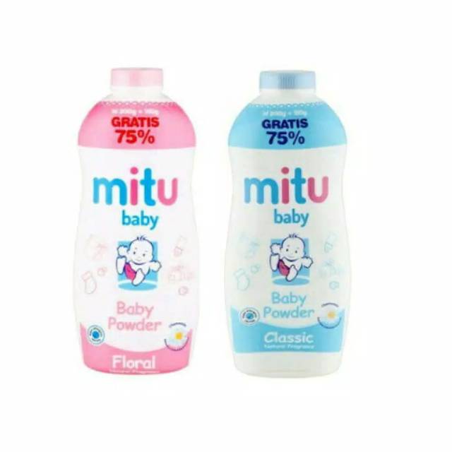 Mitu Baby Pó 100 Grama + Extra 75% (75gram) | Shopee Brasil