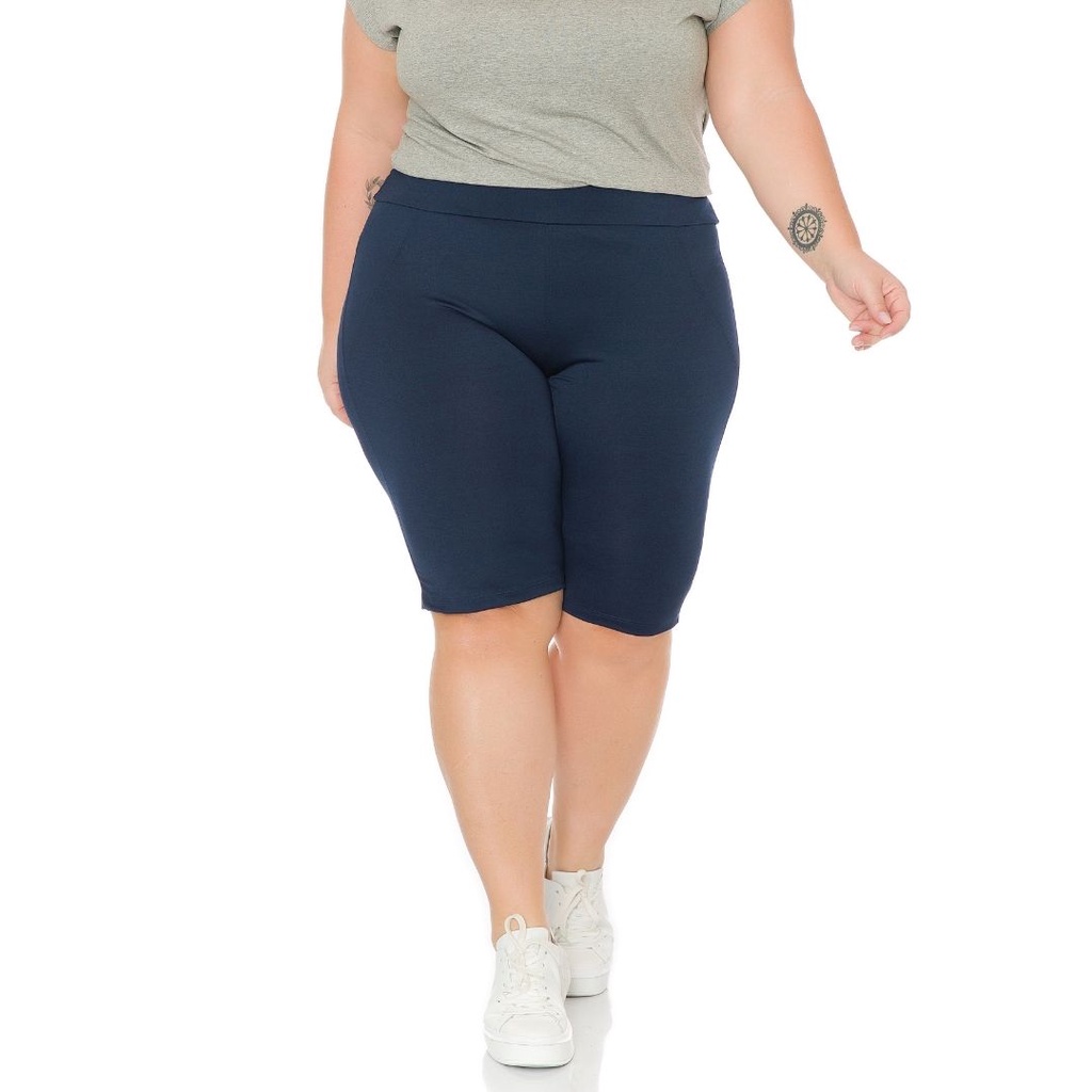 Bermuda shorts Feminina Plus Size de Suplex 103724 | Shopee Brasil