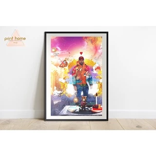 Quadro Placa MDF Poster Kanye West