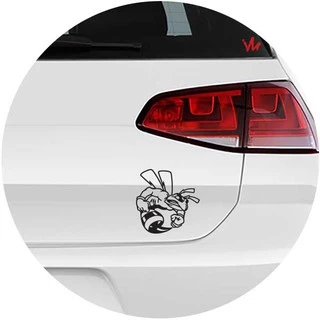 Adesivo Abelha Nervosa Carro Moto Hornet Bee