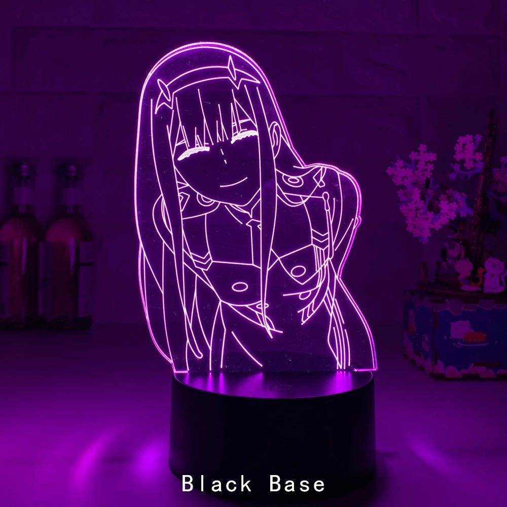 Led Night Light Zero Two Figure Table 3d for Bed Room Decor Light Anime Waifu Gift Darling In The Franxx Zero Two LampJ