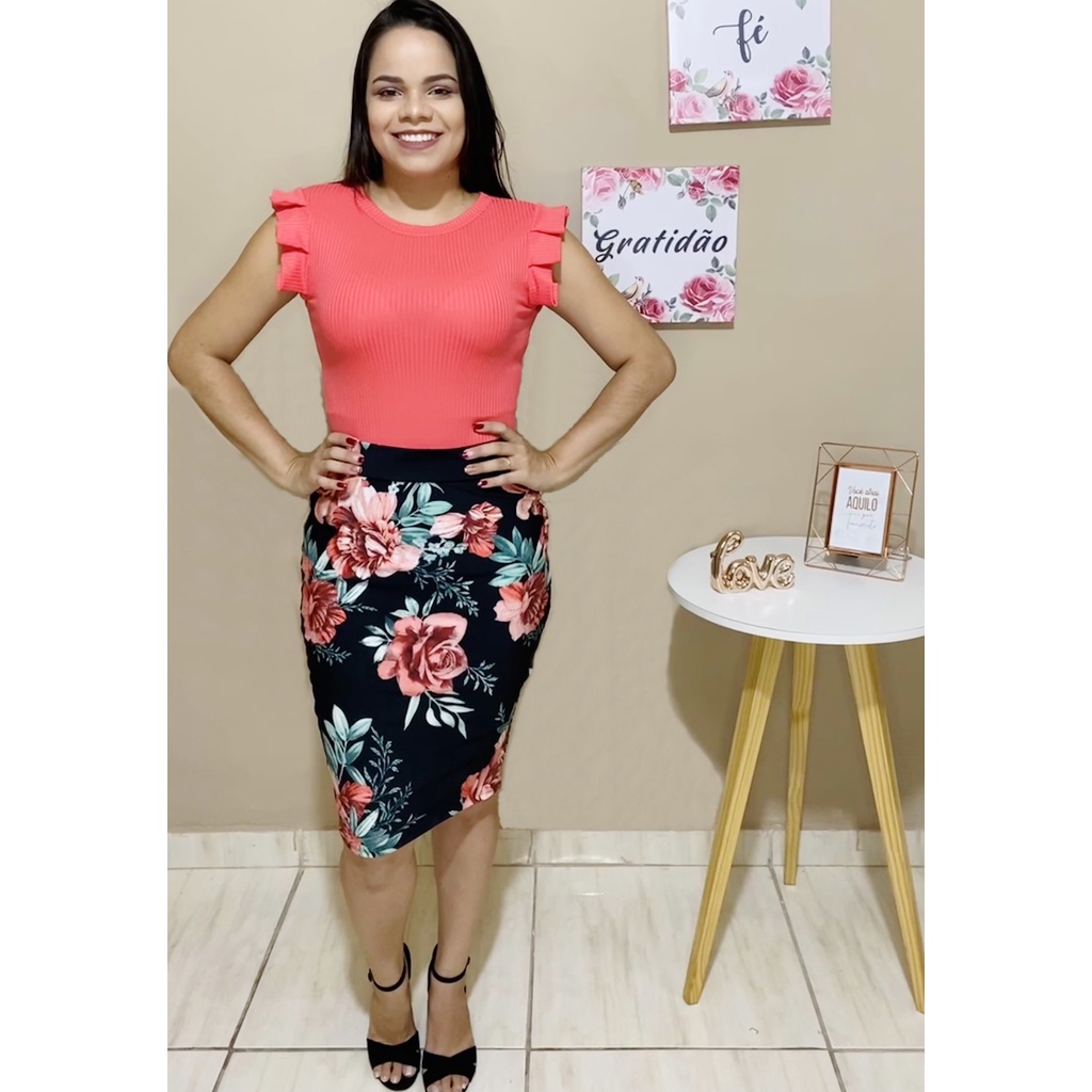 Conjunto saia best sale e blusa 2019