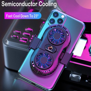 Jogos De Telefone Móvel Radiador Universal Telefone Cooler Ajustável Portátil Duplo Titular Ventilador Do Dissipador De Calor Universal Para 4 @ - @ 6.5 Polegada Smartphones
